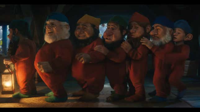 Image for article titled Snow White&#39;s Live-Action Seven Dwarfs Are Pure Nightmare Fuel