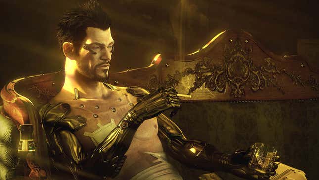 An image shows Adam Jensen from Human Revolution. 