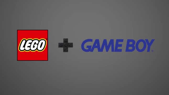 Lego and Game Boy logos appear next to each other. 